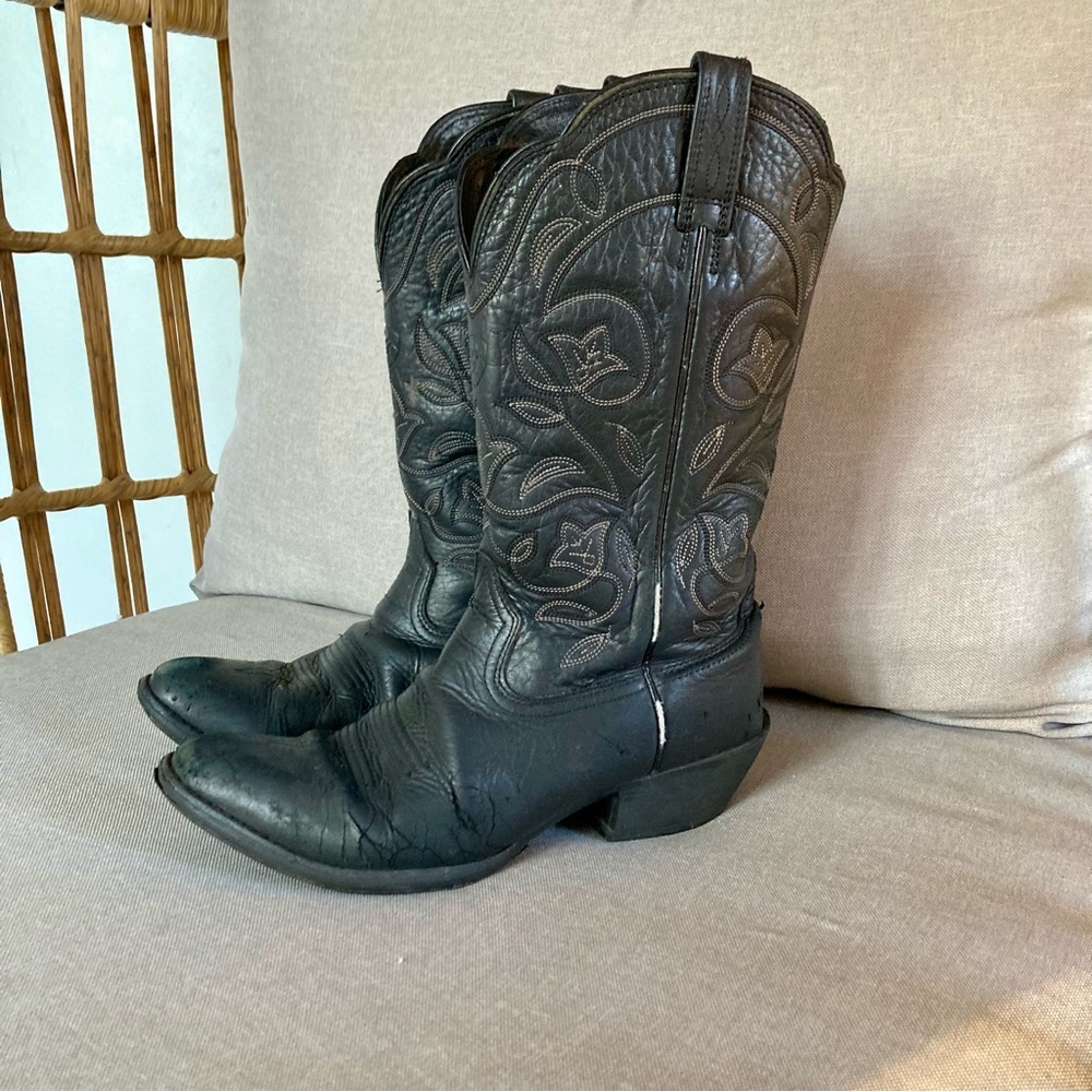 🤠 Ariat Black Western Cowboy Boots | Snip Toe | Women’s 6.5 C | AS-IS - Picture 3 of 8